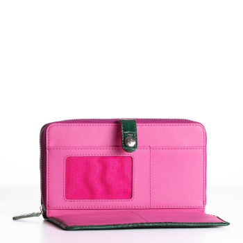 PANTOLINA KROKOPRÄGUNG GLÄNZEND GRÜN Ellabee Ledergeldbörse